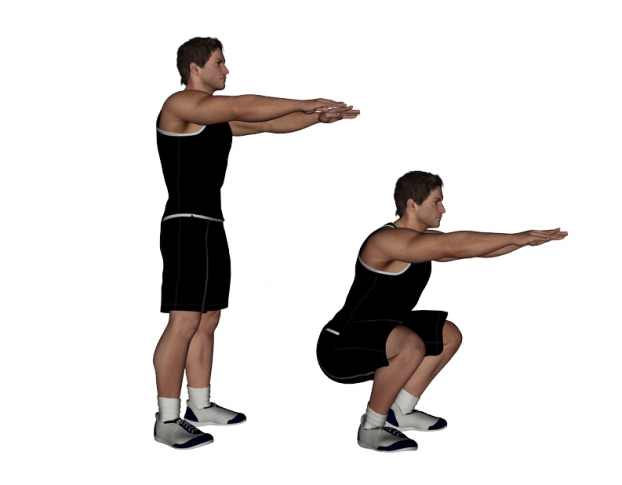 Body weight squats